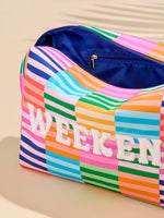 "Weekend" oversized Zip Pouch