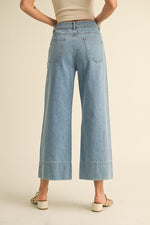 Light Denim wide hem bottoms