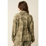 Olive Floral Oversized Jacket