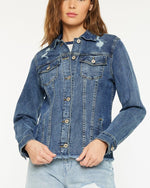 Kancan Fray Hem Denim Jacket