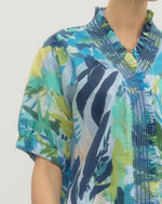 Multi color leaf print Top