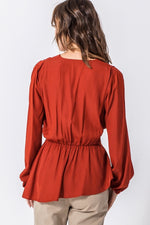 Rust Asymmetrical Hem with Belt