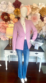 Lilac Inverted Collar Blazer
