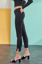 Black Distressed Ankle Skinny