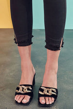 Black Distressed Ankle Skinny