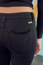 Black Distressed Ankle Skinny