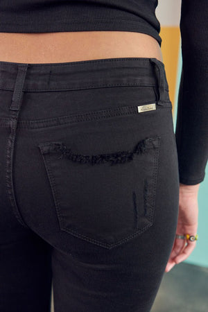 Black Distressed Ankle Skinny