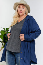 Navy Plus Size Jacket