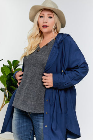 Navy Plus Size Jacket
