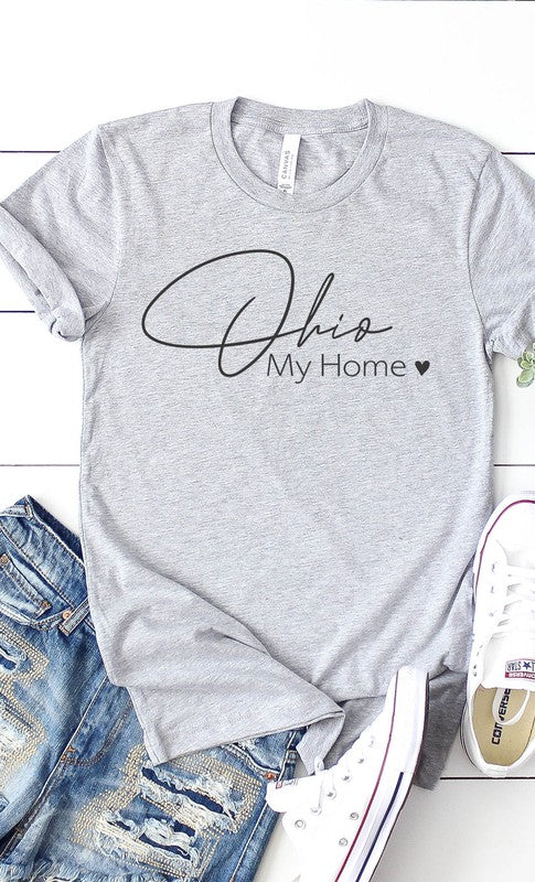 Grey "Ohio My Home" Tee