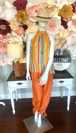 Orange Parachute Cargo Pants
