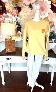 Lemon Sweatshirt with Orange Smile Face