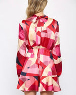 Pink & Red Multi Flounce Dress