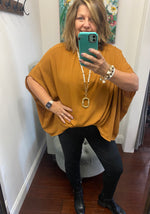 Crepe Mock Neck Back Neck Tie Top