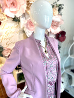 Lilac Inverted Collar Blazer