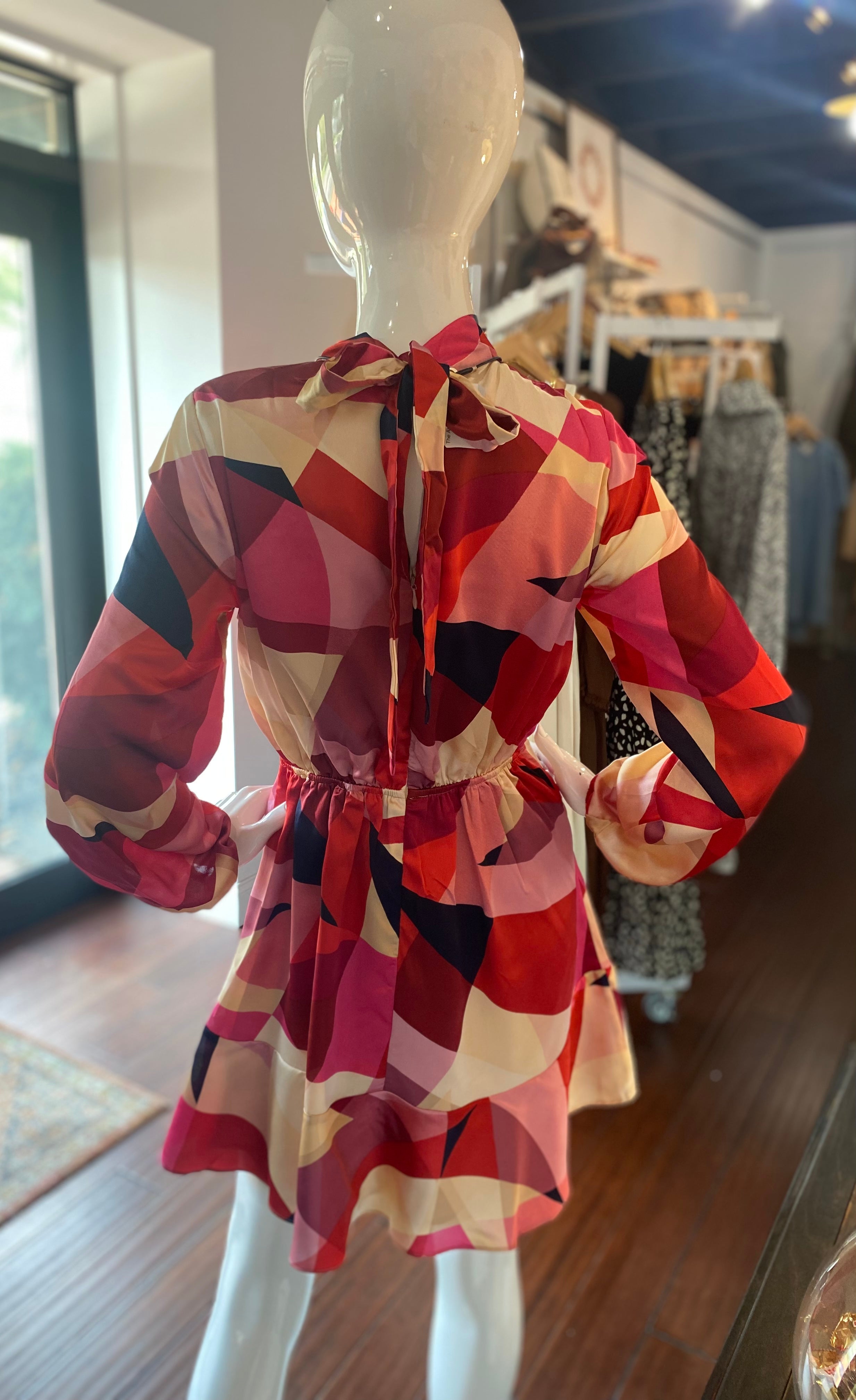 Pink & Red Multi Flounce Dress