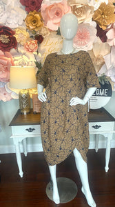 Camille Brown with Blue Flowers Dress