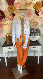 Orange Parachute Cargo Pants