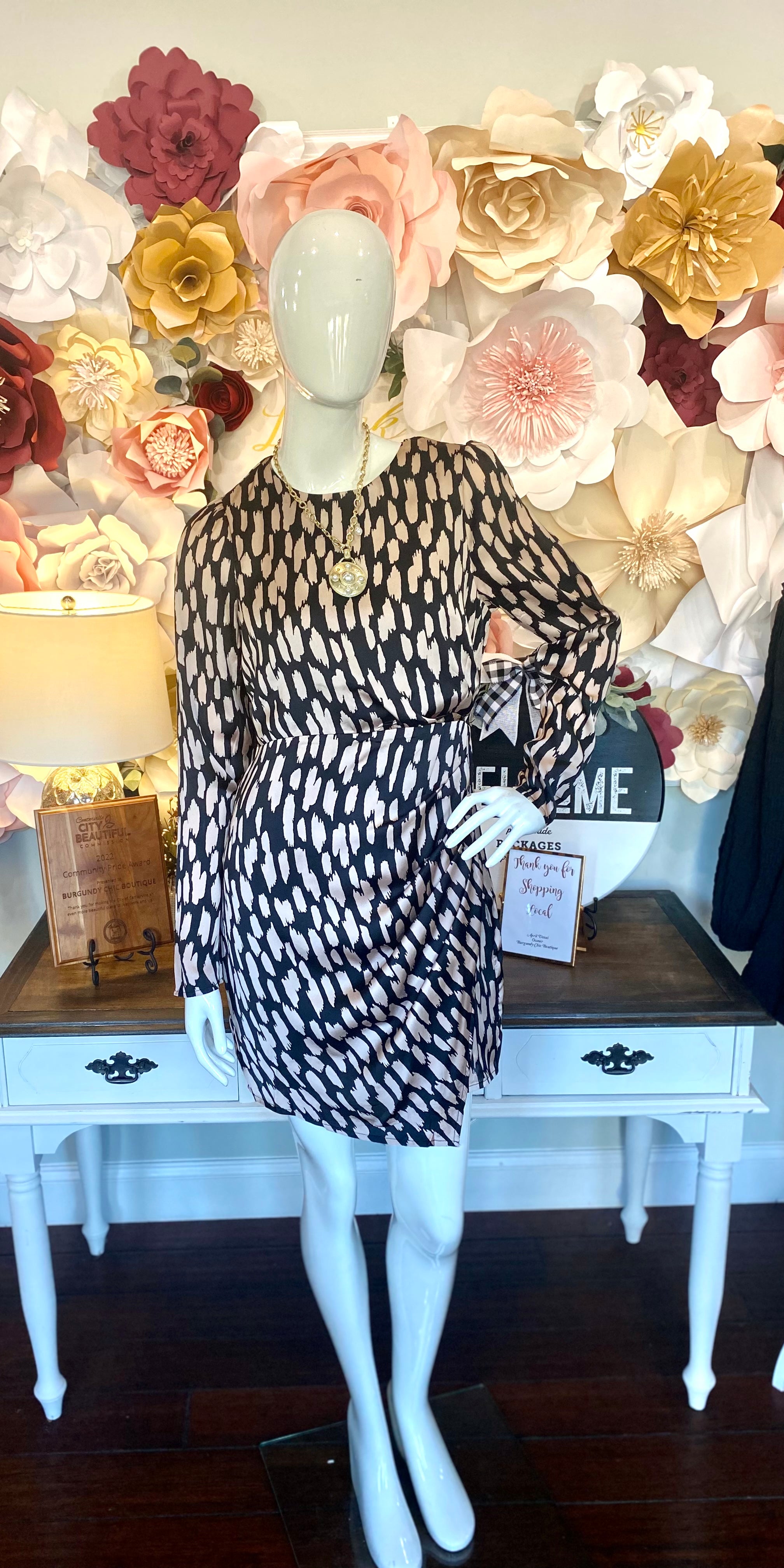 Black Mocha Leopard Dress