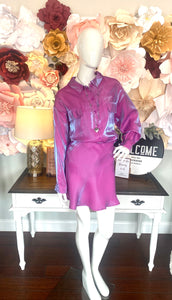 Violet Two Tone Reflective Skirt