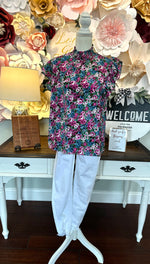 Fuschia Mock Neck Top