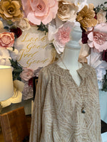 Champagne Sheer Sleeve Top