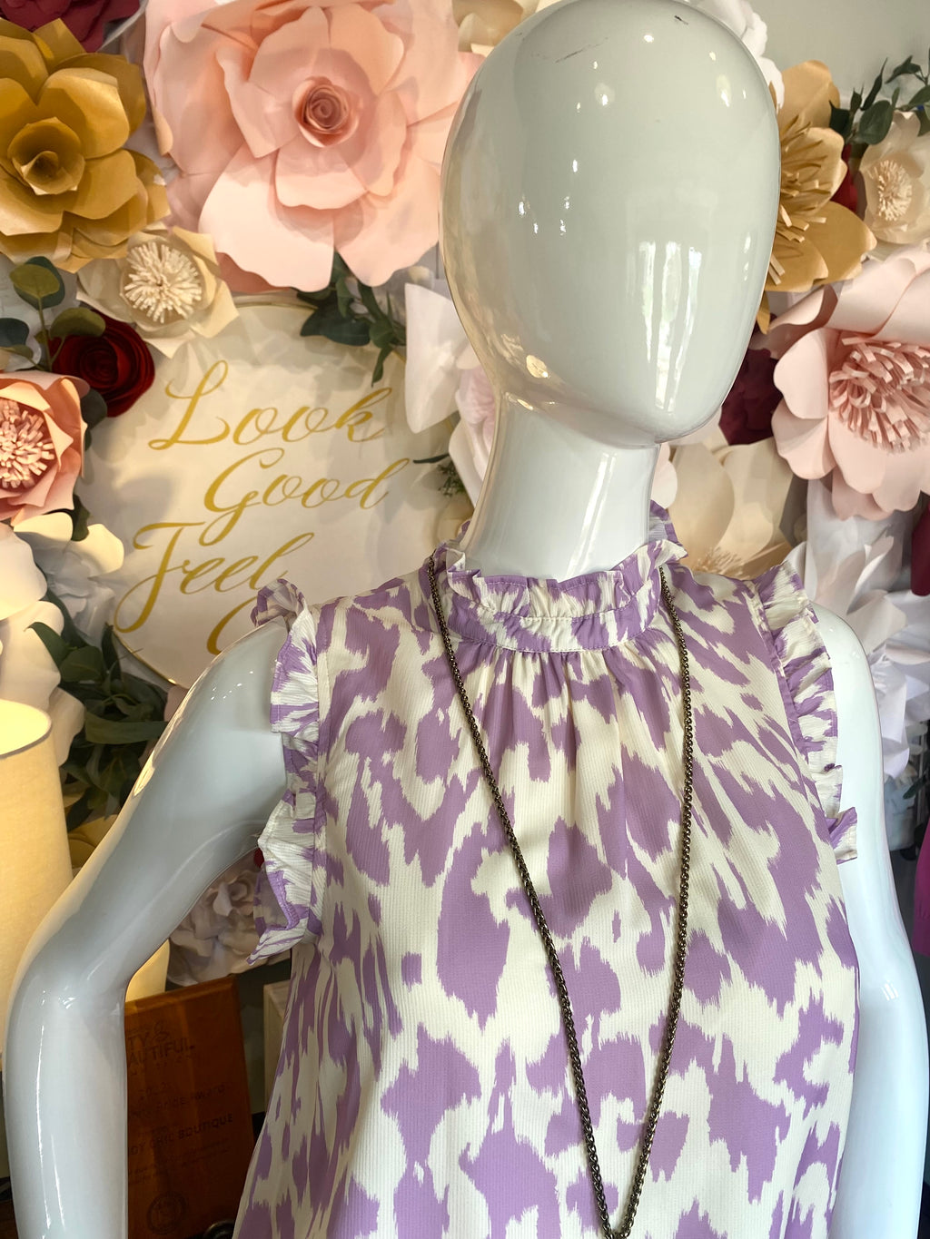 Lavender Multi Sleeveless Dress