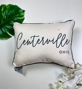 Centerville OH Script Pillow