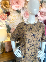 Camille Brown with Blue Flowers Dress