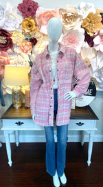 Light Pink Tweed Long Jacket
