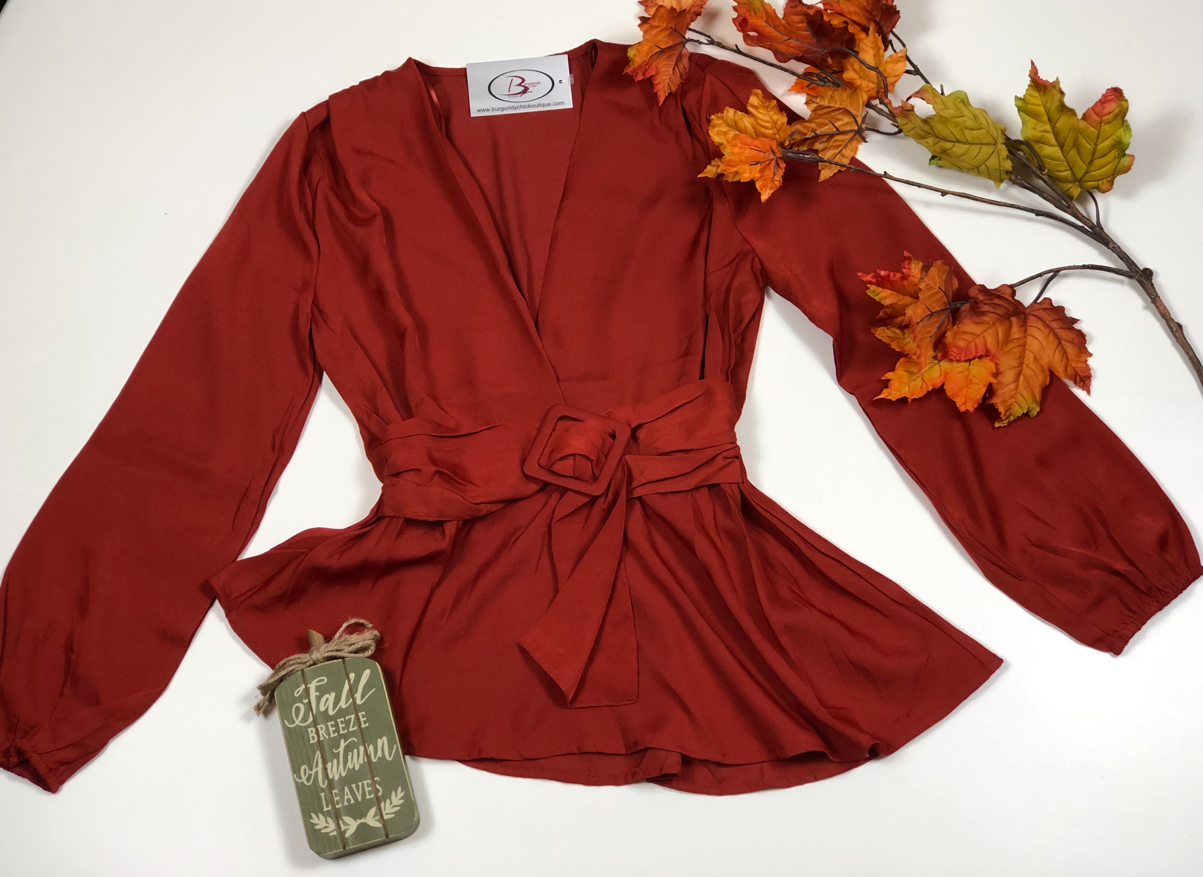 Rust Asymmetrical Hem with Belt