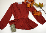 Rust Asymmetrical Hem with Belt