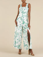 Sleeveless Tropical Jumpsuit