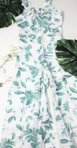 Sleeveless Tropical Jumpsuit